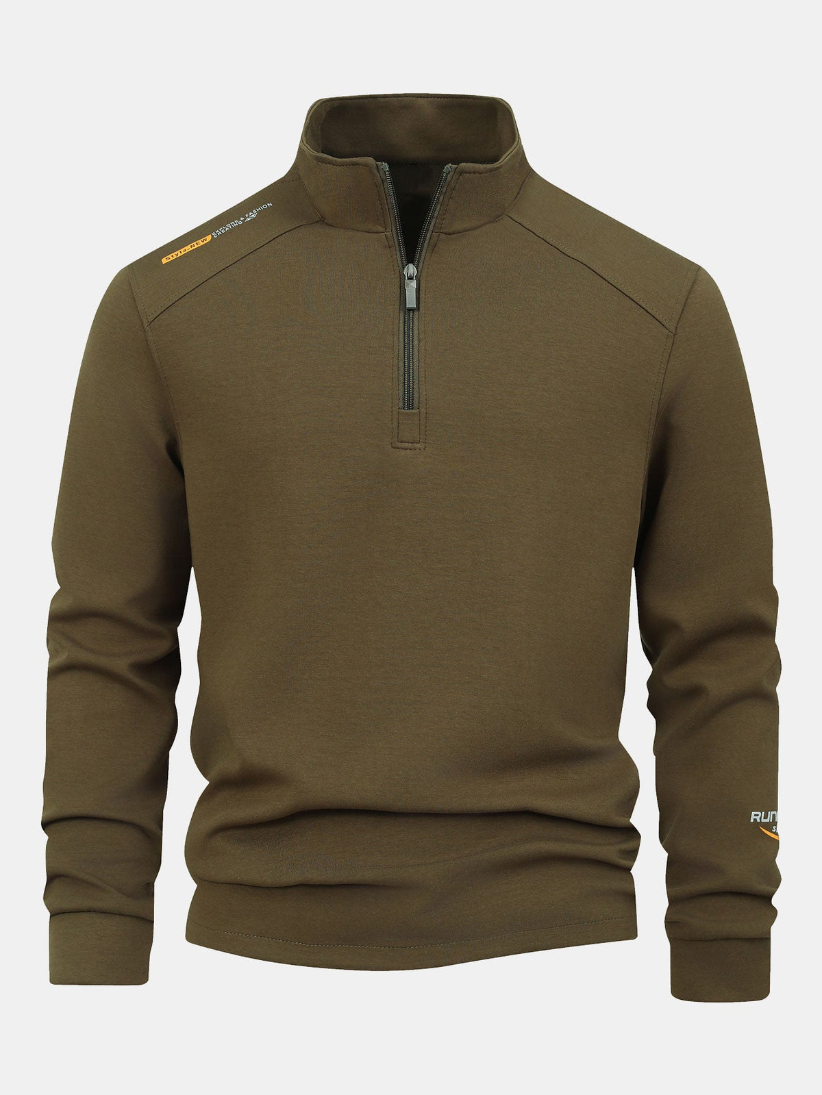Men's Cotton Blend Quarter-Zip Sweatshirt – Regular Fit Stand Collar Pullover for Casual Everyday Wear