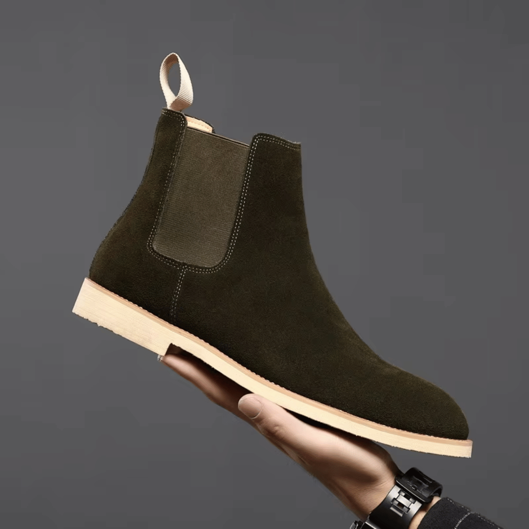 Men’s Suede Footwear Classic Slip Boots On Ankle Style for Casual and Smart-Casual Wear