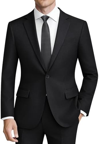 Men’s Single-Button Two-Piece Suit – Slim Formal Tailoring for Weddings and Business