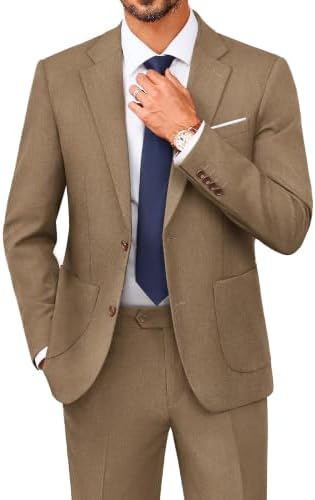 Men’s Contemporary Two-Piece Suit – Slim Tailored Set for Business and Formal Events