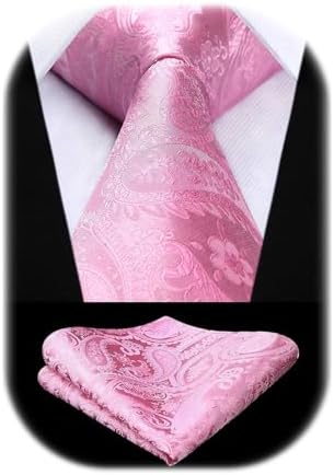 Pánská sada kravat s paisley žakárovým vzorem – elegantní formální doplňky na svatby a společenské události