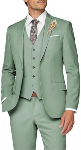 Men’s Slim Three-Piece Suit – Refined Formal Tailoring for Weddings and Business