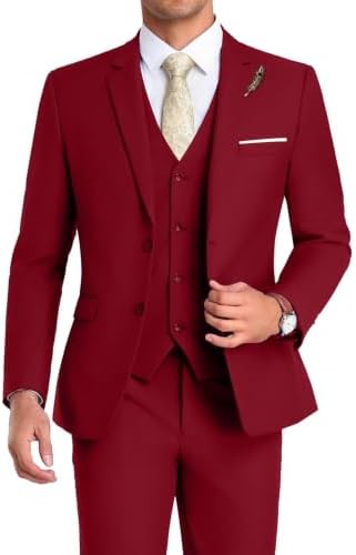 Men’s Formal Three-Piece Suit – Sleek Tailoring for Weddings and Business