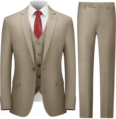Men’s Three-Piece Formal Suit – Tailored Set for Weddings and Business Wear
