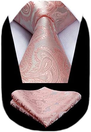 Pánská sada kravat s paisley žakárovým vzorem – elegantní formální doplňky na svatby a společenské události