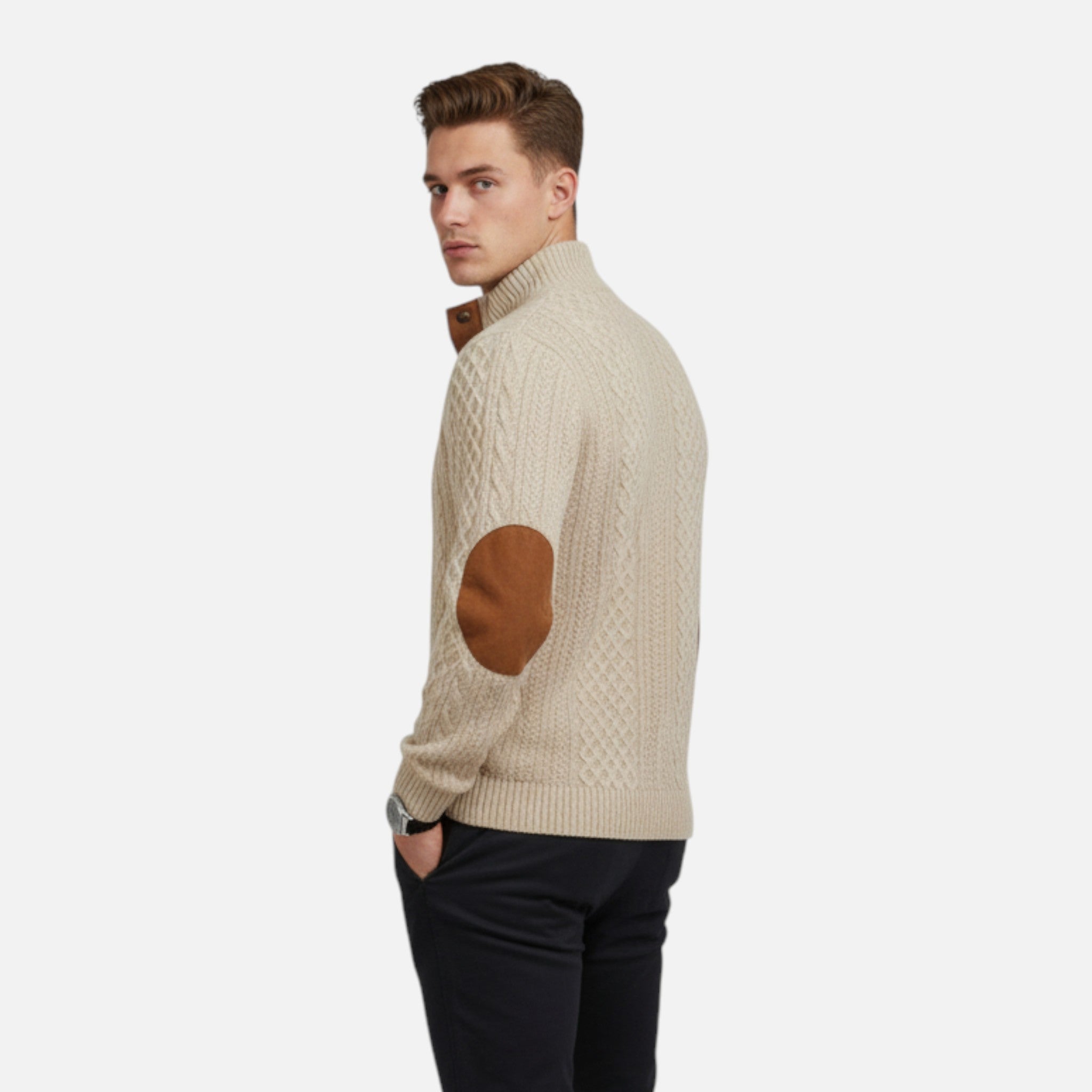 Valmonti | Men’s Classic Cable-Knit Sweater