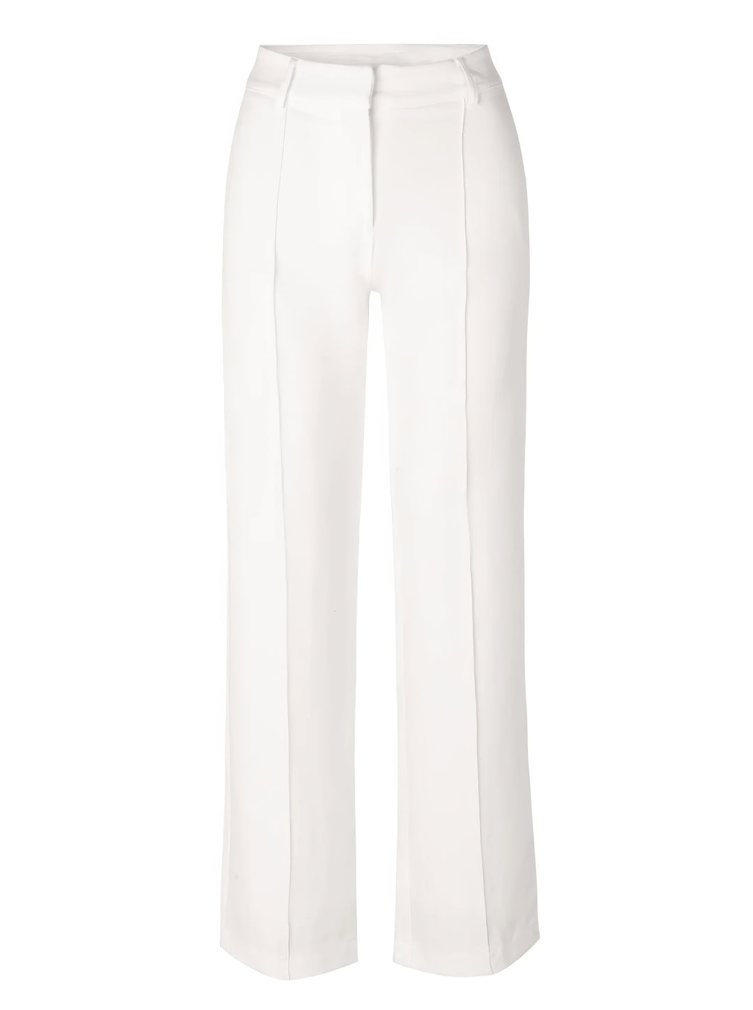 Pantaloni sartoriali da donna a vita alta e gamba larga - modello lungo e leggero con cuciture frontali per ufficio, look smart casual, viaggi e uso quotidiano