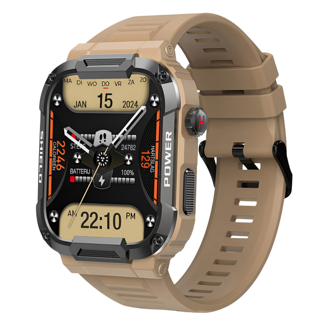 Herre Robust Smartwatch – IP67 Udendørs Fitnessur med 15 Dages Standby