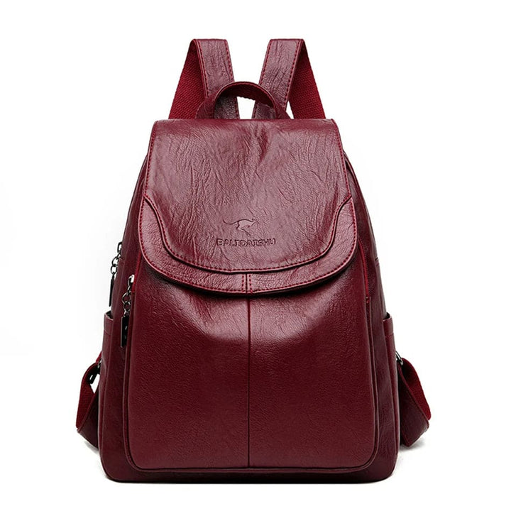 Women’s Faux Leather Flap Backpack – Adjustable-Strap Everyday Bag with Spacious Organised Storage for Work Travel and Shopping