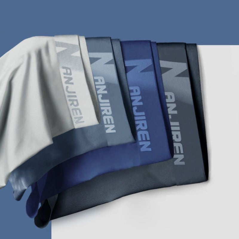 Men’s Seamless Boxer Briefs 4-Pack – Lightweight Stretch Underwear for Everyday Comfort