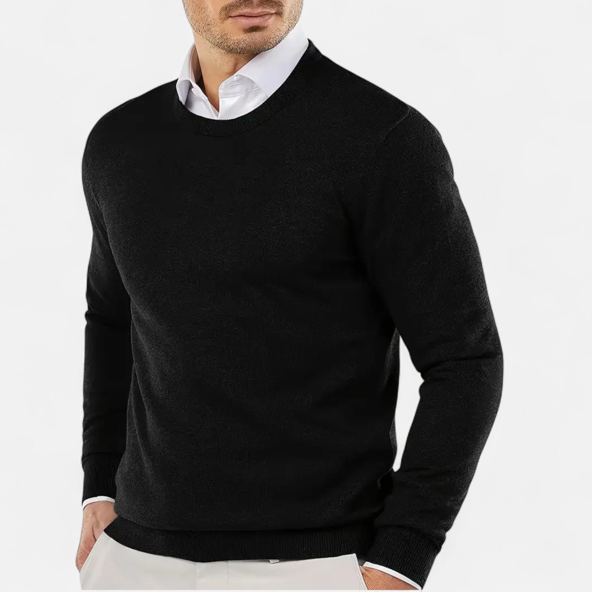 Valmonti | Men’s Round Neck Knit Sweater