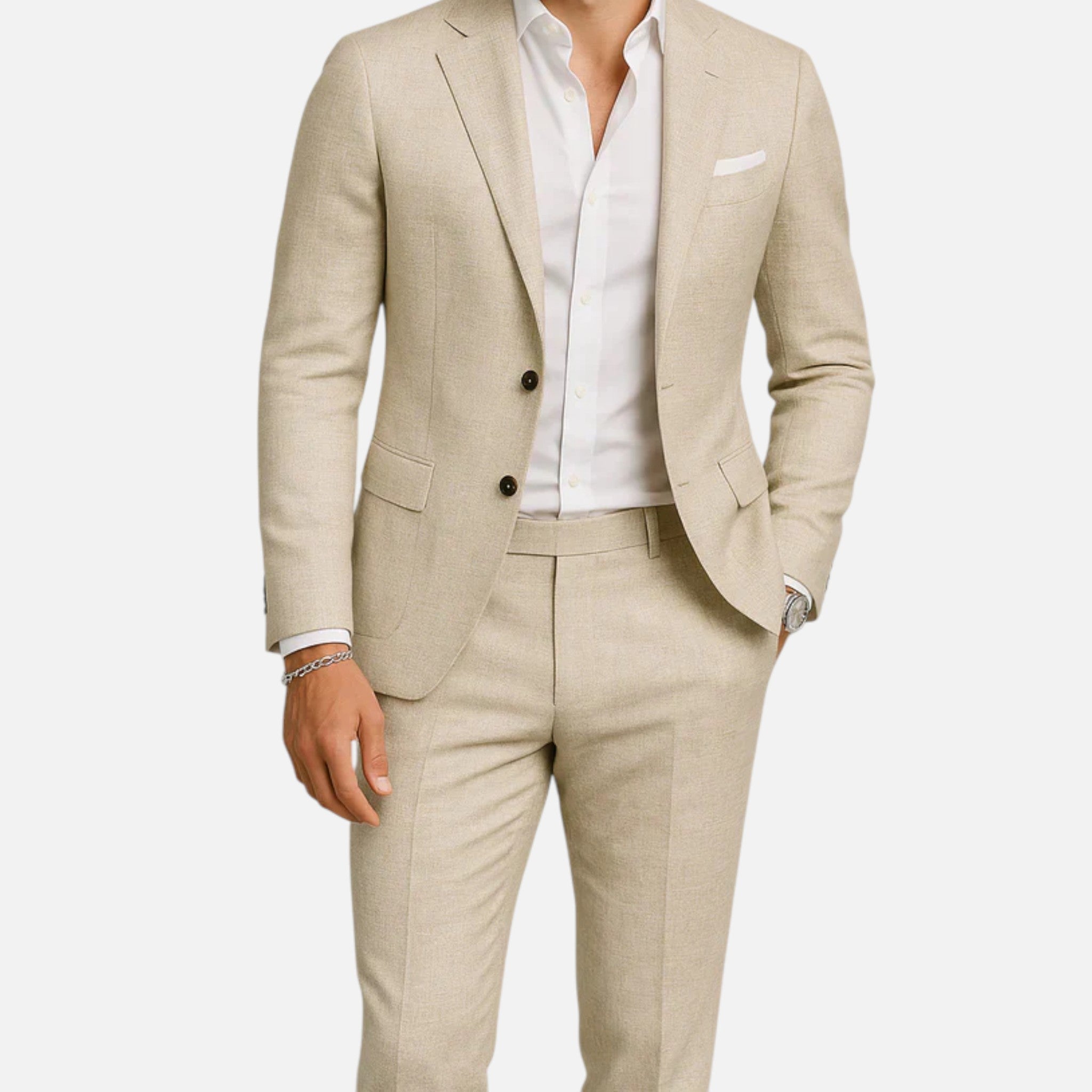 Valmonti | Men’s Linen Suit – Classic Casual Elegance