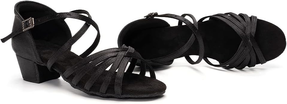 Women’s Strappy Sandals Block Heel Buckle Detail Shoes