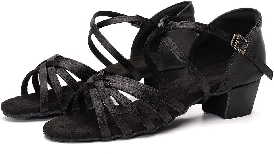 Women’s Strappy Sandals Block Heel Buckle Detail Shoes