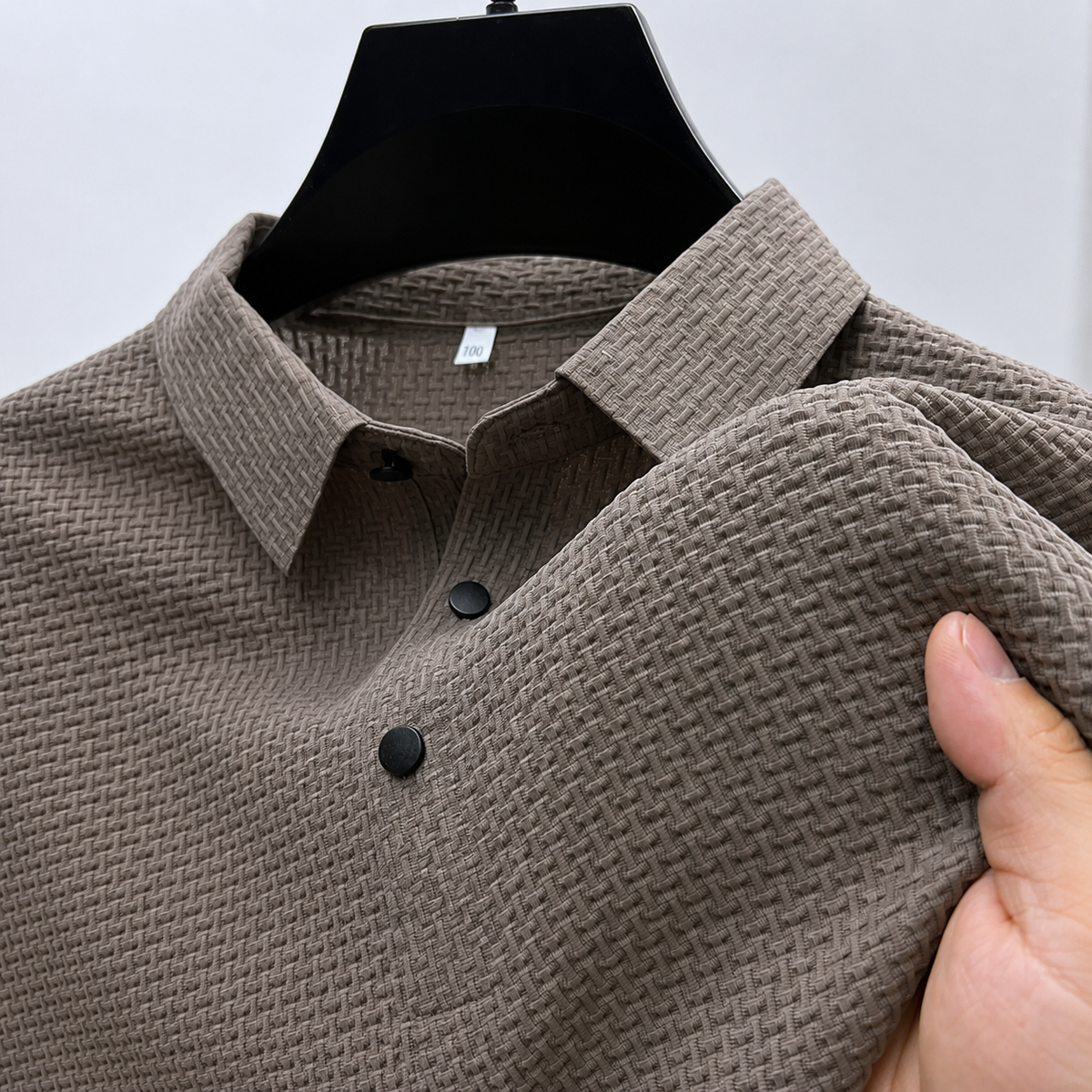 Herren-Polohemd mit kurzen Ärmeln – Leichtes Oberteil mit Struktur für den lässigen Alltag und zum Golfspielen