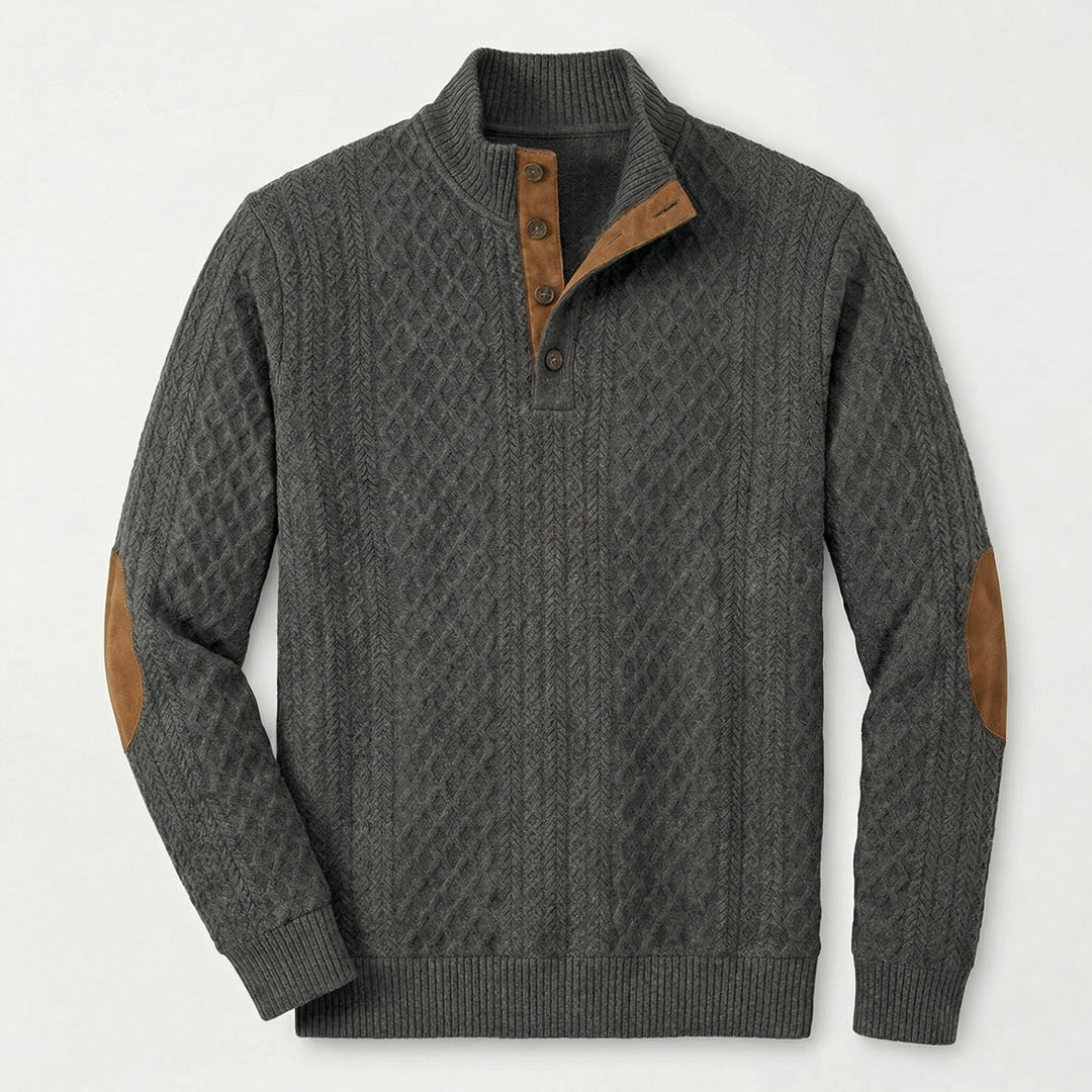 Crown – High Collar Knit Pullover Sweater