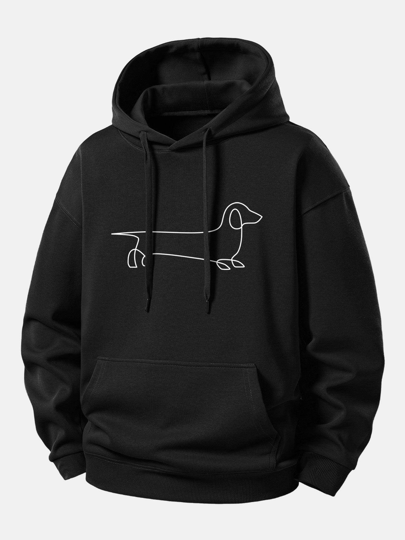 Men’s Relaxed Hoodie Tracksuit – Straight-Leg Pintuck Sweatpants for Casual Streetwear
