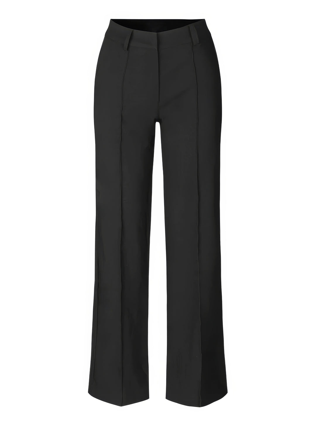 Pantaloni sartoriali da donna a vita alta e gamba larga - modello lungo e leggero con cuciture frontali per ufficio, look smart casual, viaggi e uso quotidiano