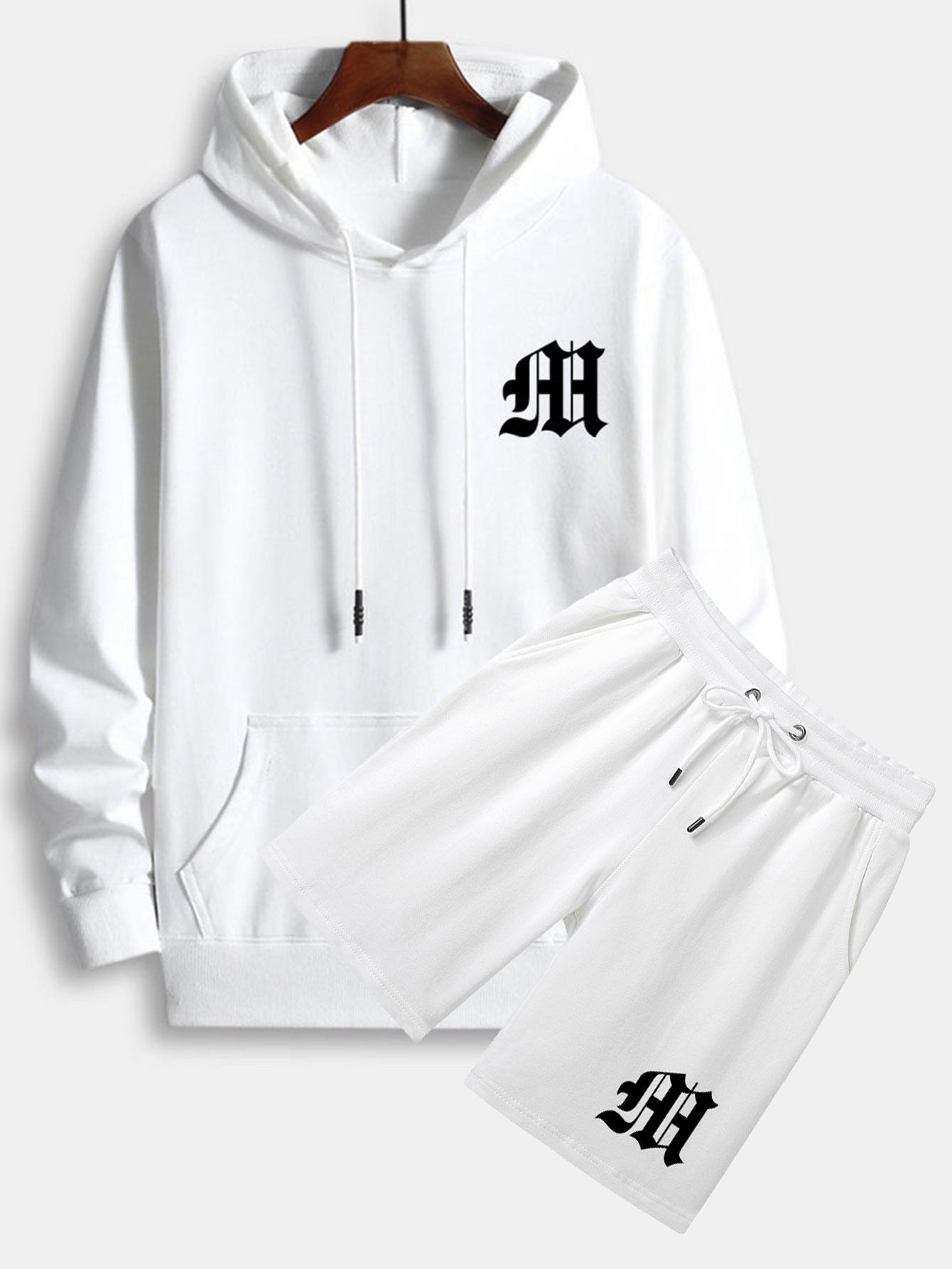 Men’s Printed Hoodie and Shorts Set – Relaxed Casual Co-Ord for Everyday Wear