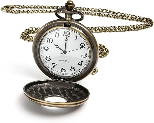 Vintage Quartz Pocket Watch – Classic Chain Accessory for Formal Styling