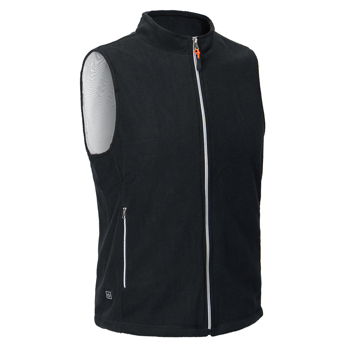 Unisex USB Heated Fleece Vest – Full-Zip Sleeveless Layer with Adjustable Heat Control
