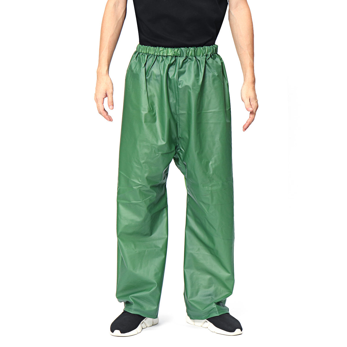 Men’s Waterproof Rain Trousers – Lightweight Windproof Overpants with Elastic Waist for Outdoor Activities