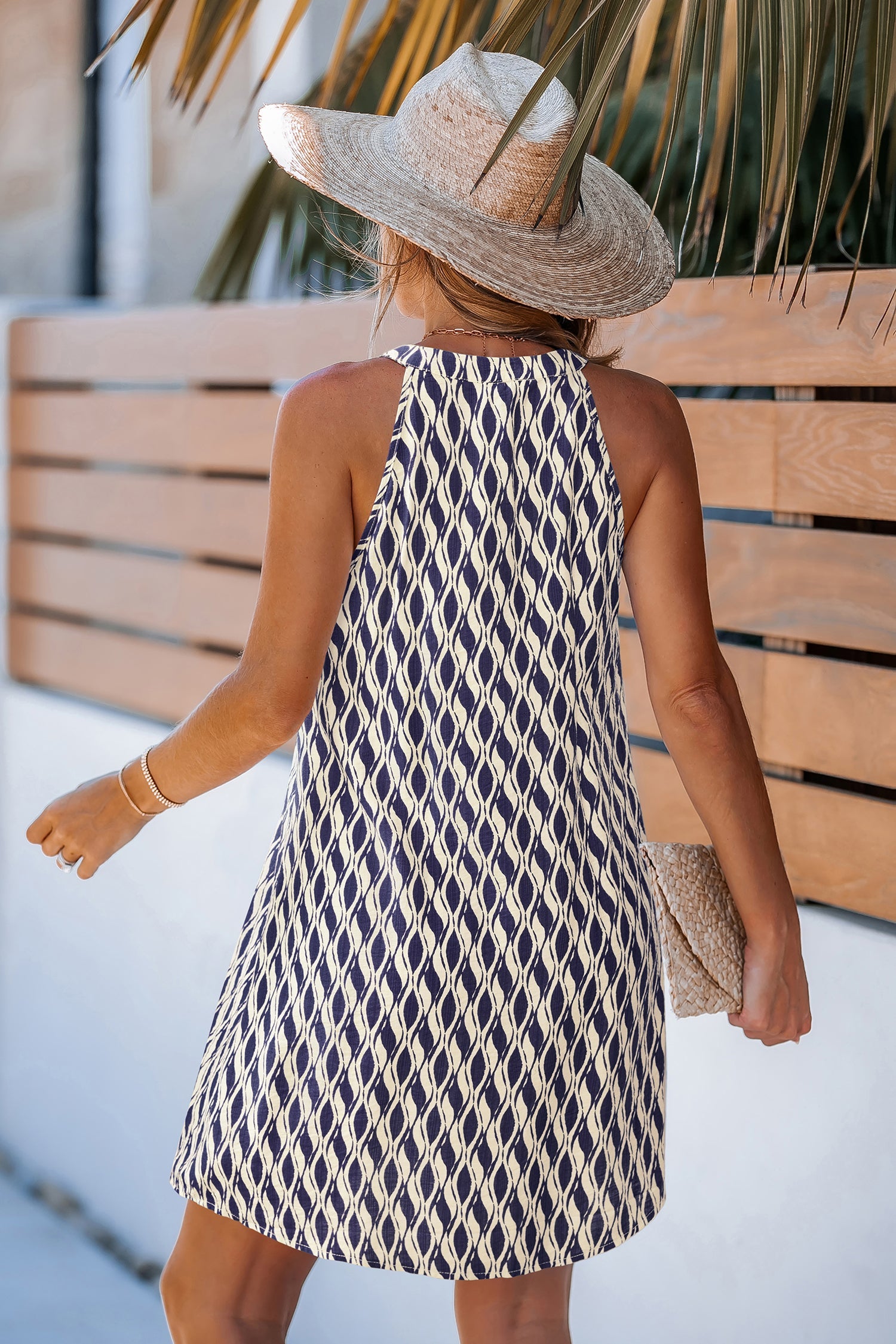 Women’s Printed Mini Dress Sleeveless Relaxed Summer Fit