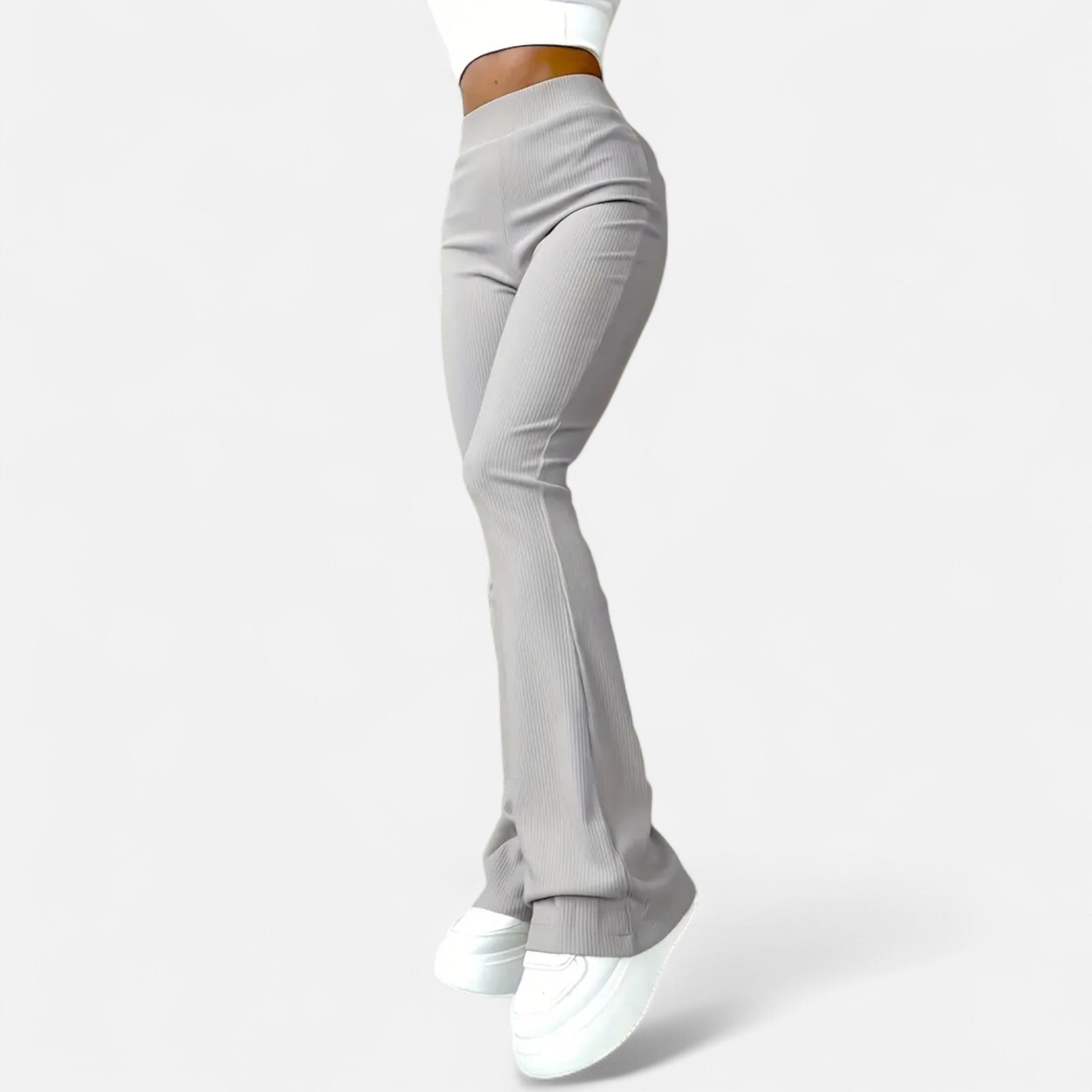 Valmonti | Women’s Slim Leggings – High-Waist Ribbed Elegance