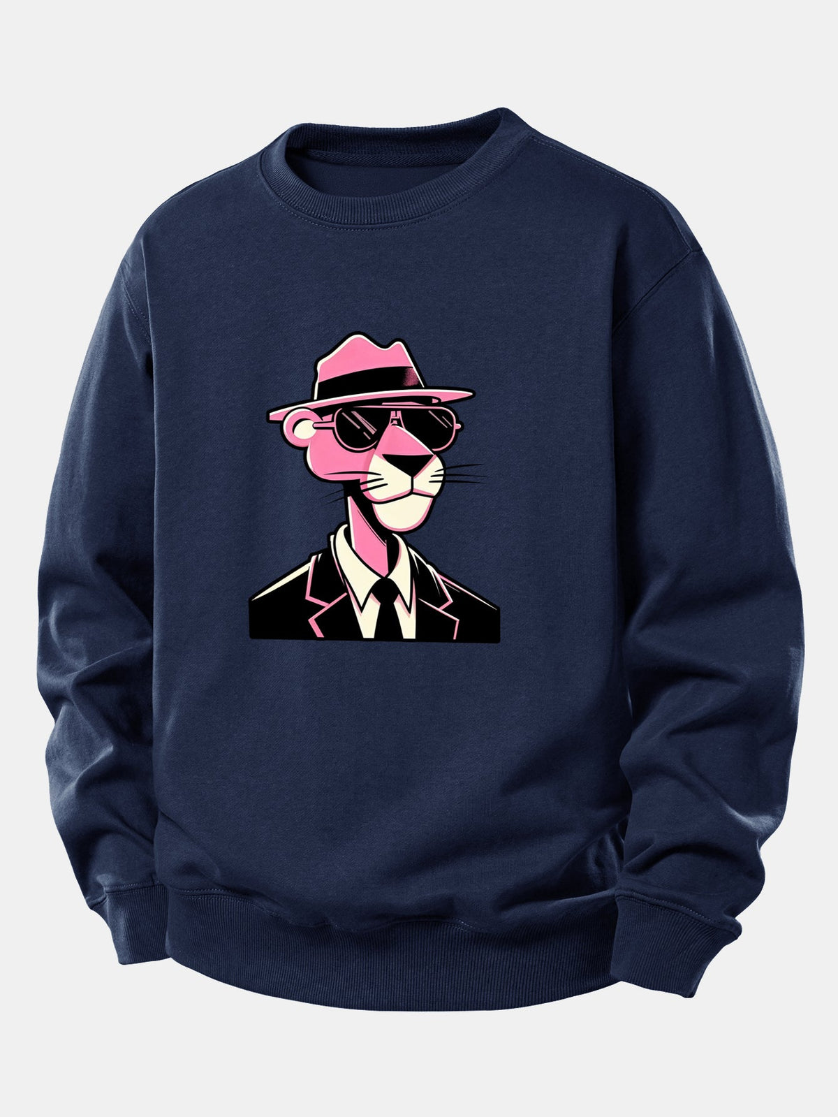Men's Relaxed Fit Graphic Crew Neck Sweatshirt – Casual Long Sleeve Streetwear Pullover for Autumn and Winter