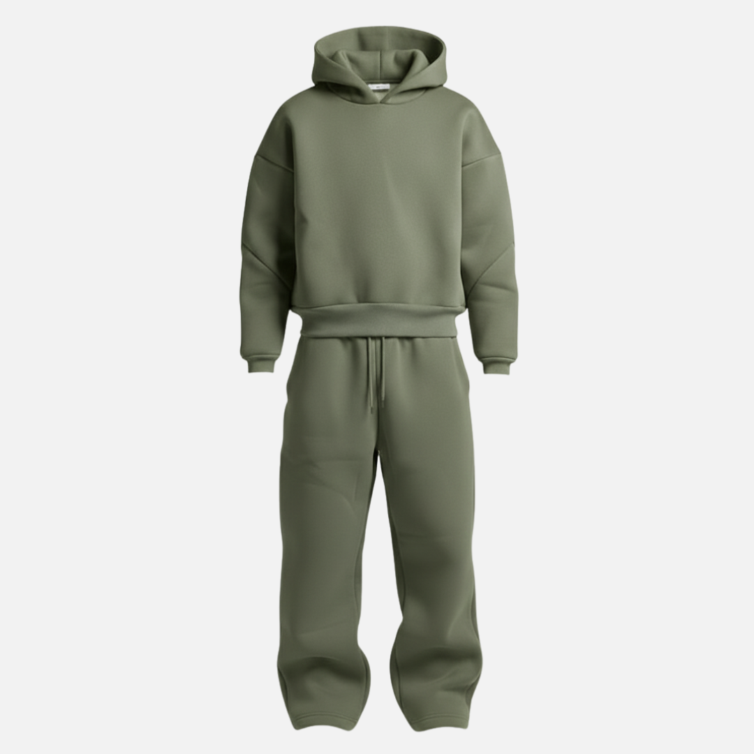 Conjunto de fato de treino para homem, com sweatshirt oversized com capuz e calças jogger – conjunto descontraído a condizer, de estilo streetwear, para viagens, roupa de lazer e uso casual diário