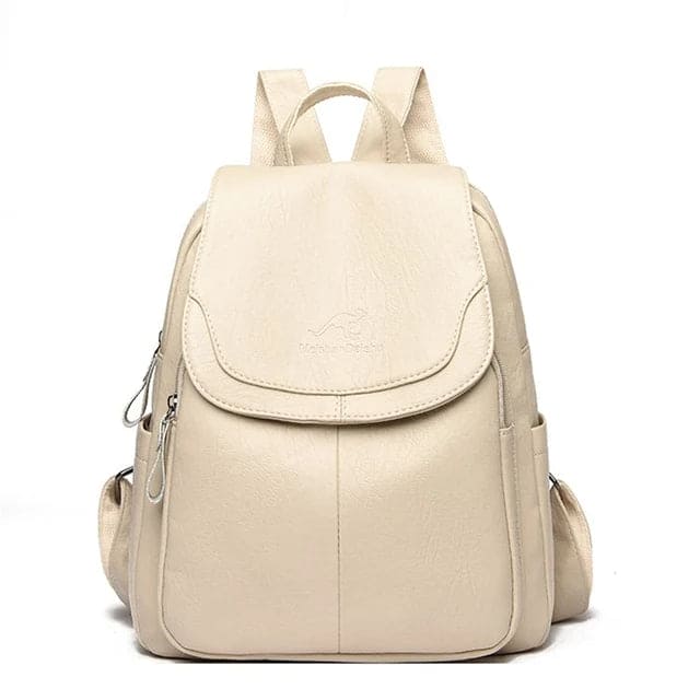 Women’s Faux Leather Flap Backpack – Adjustable-Strap Everyday Bag with Spacious Organised Storage for Work Travel and Shopping