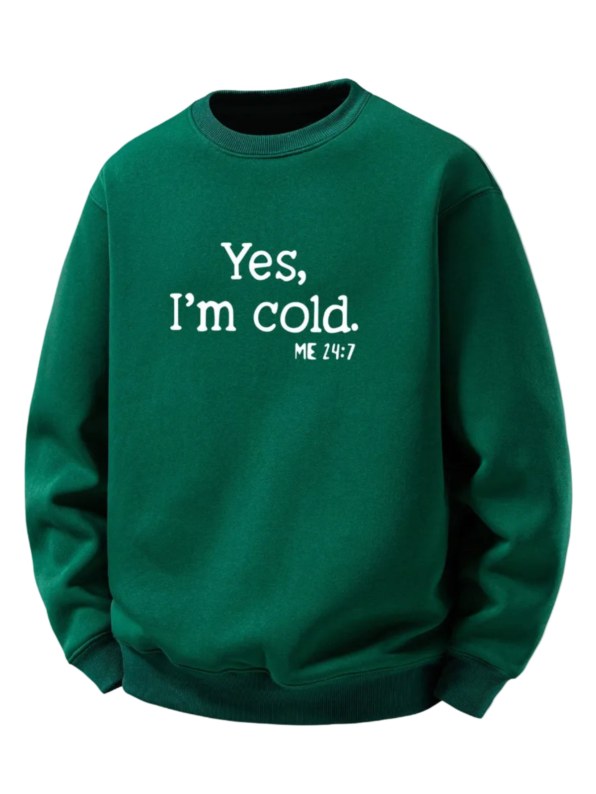 Men’s Sherpa Fleece Lined Printed Sweatshirt – Relaxed Fit Warm Crew Neck Pullover for Autumn and Winter
