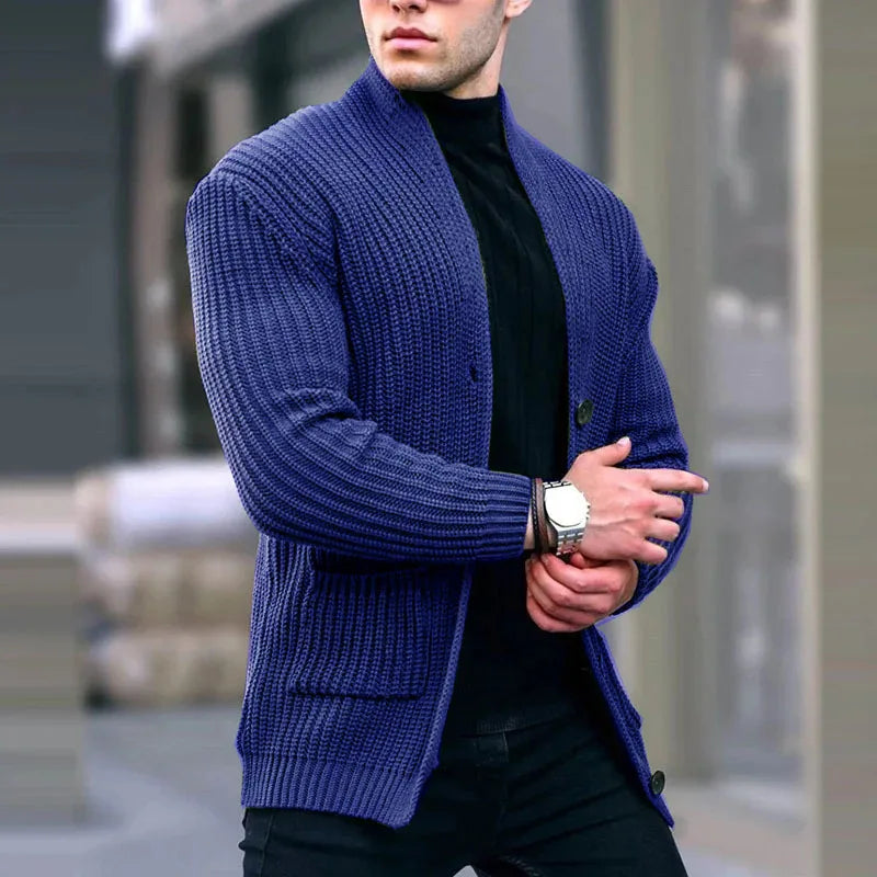 Men’s Knitted Cardigan – Stylish Streetwear Layer Long Sleeve Casual Jacket Comfortable Modern Everyday Fashion