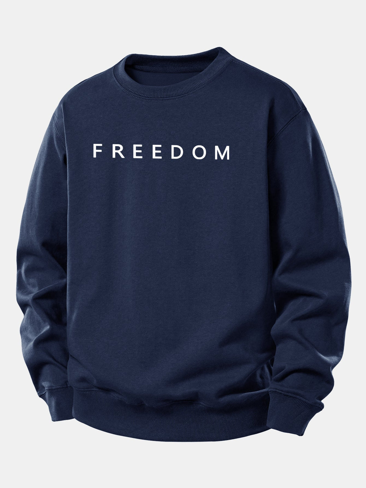 Bluză sport pentru bărbați cu mesajul „Libertate” - croială lejeră, guler rotund, stil casual de stradă, pentru purtare zilnică