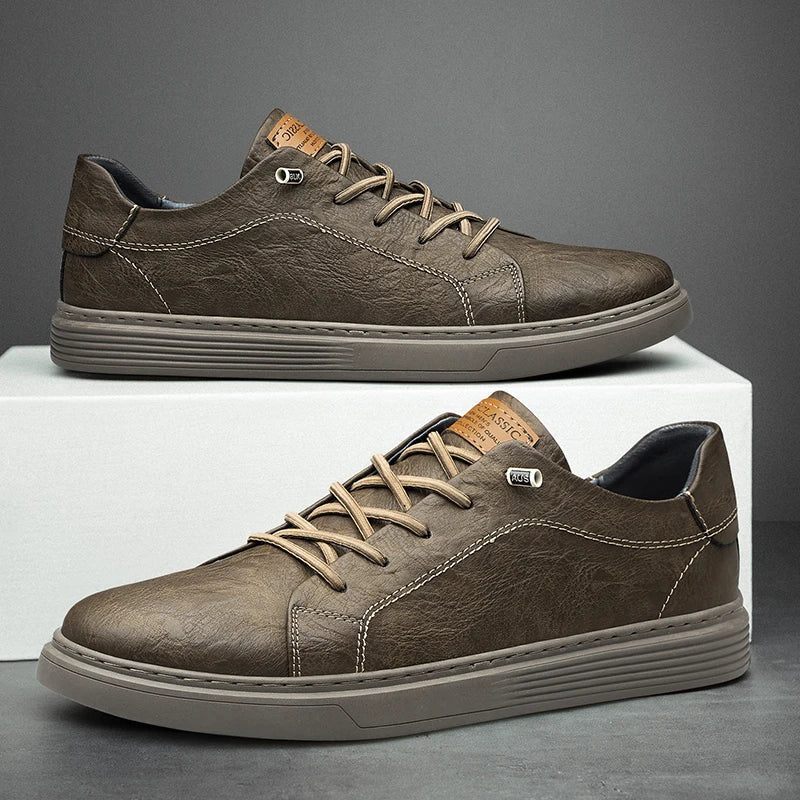 Pantofi sport casual Oxford minimalisti pentru bărbați cu șireturi