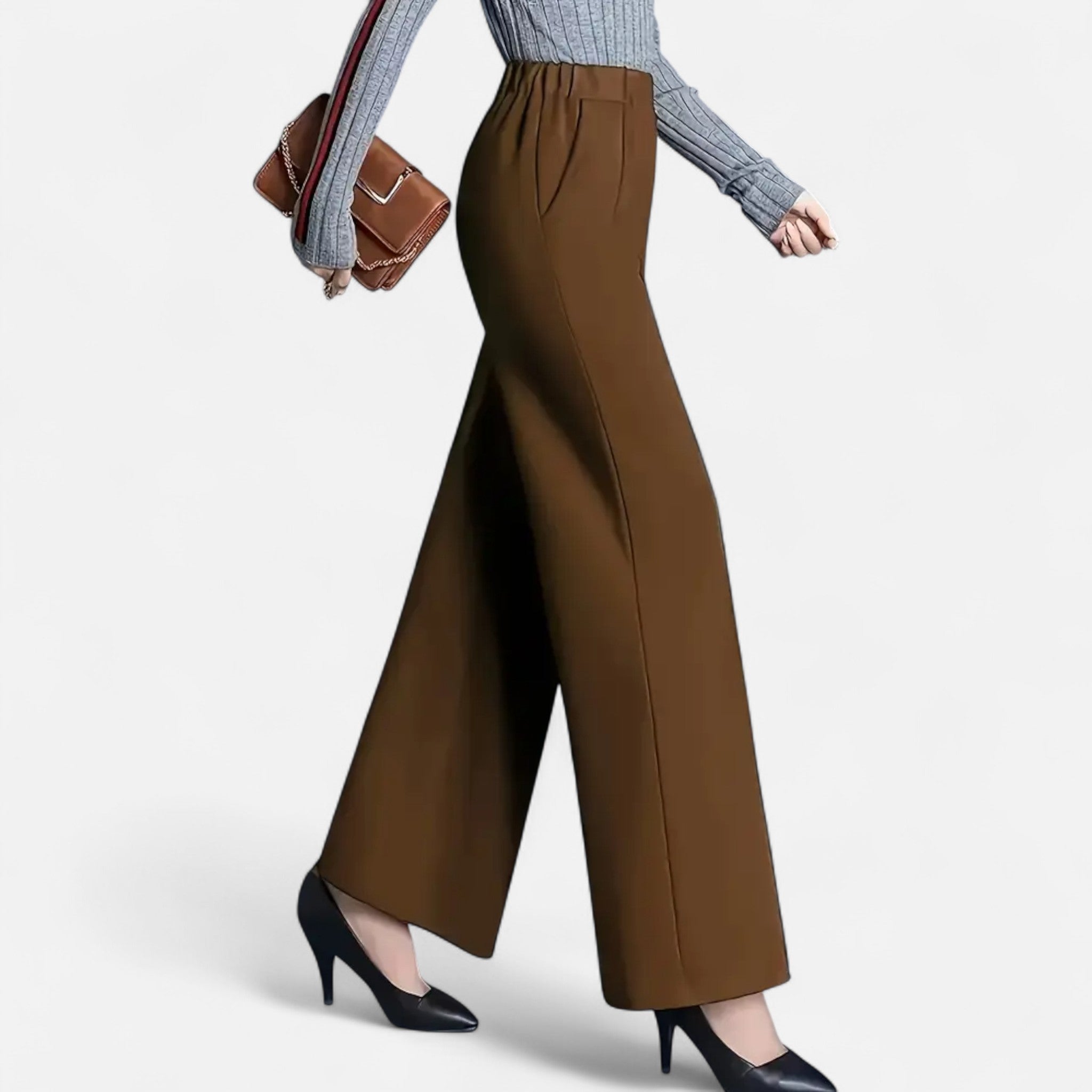 Valmonti | Women’s High-Waist Straight-Leg Trousers