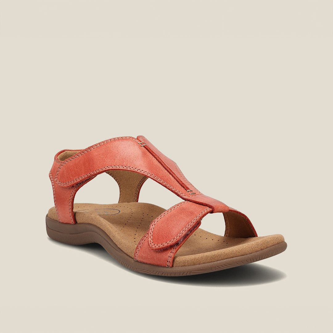 Women's Open Toe T Strap Flat Sandals with Adjustable Fastening – Casual Summer Walking Sandals for Everyday Wear