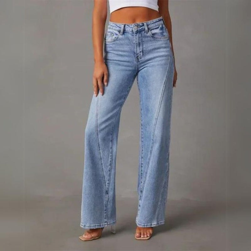 Women’s High-Waisted Wide Leg Jeans Relaxed Denim Trousers