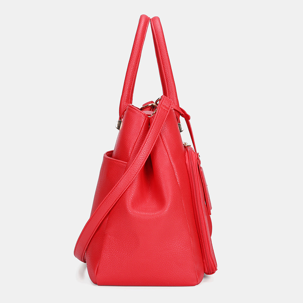 Borsa grande da donna in ecopelle – Tote con più scomparti, manici superiori e tracolla regolabile