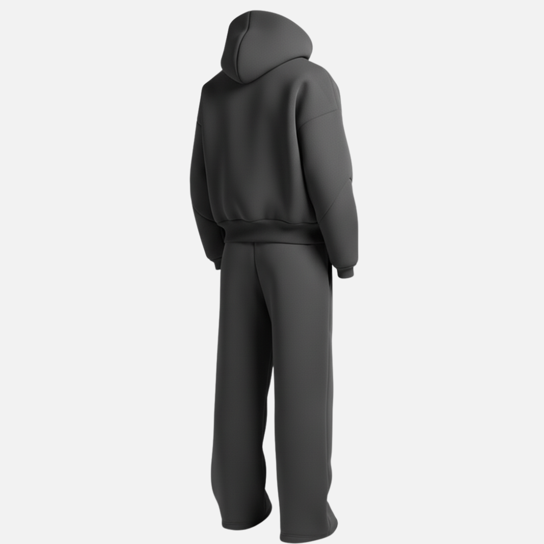 Conjunto de fato de treino para homem, com sweatshirt oversized com capuz e calças jogger – conjunto descontraído a condizer, de estilo streetwear, para viagens, roupa de lazer e uso casual diário