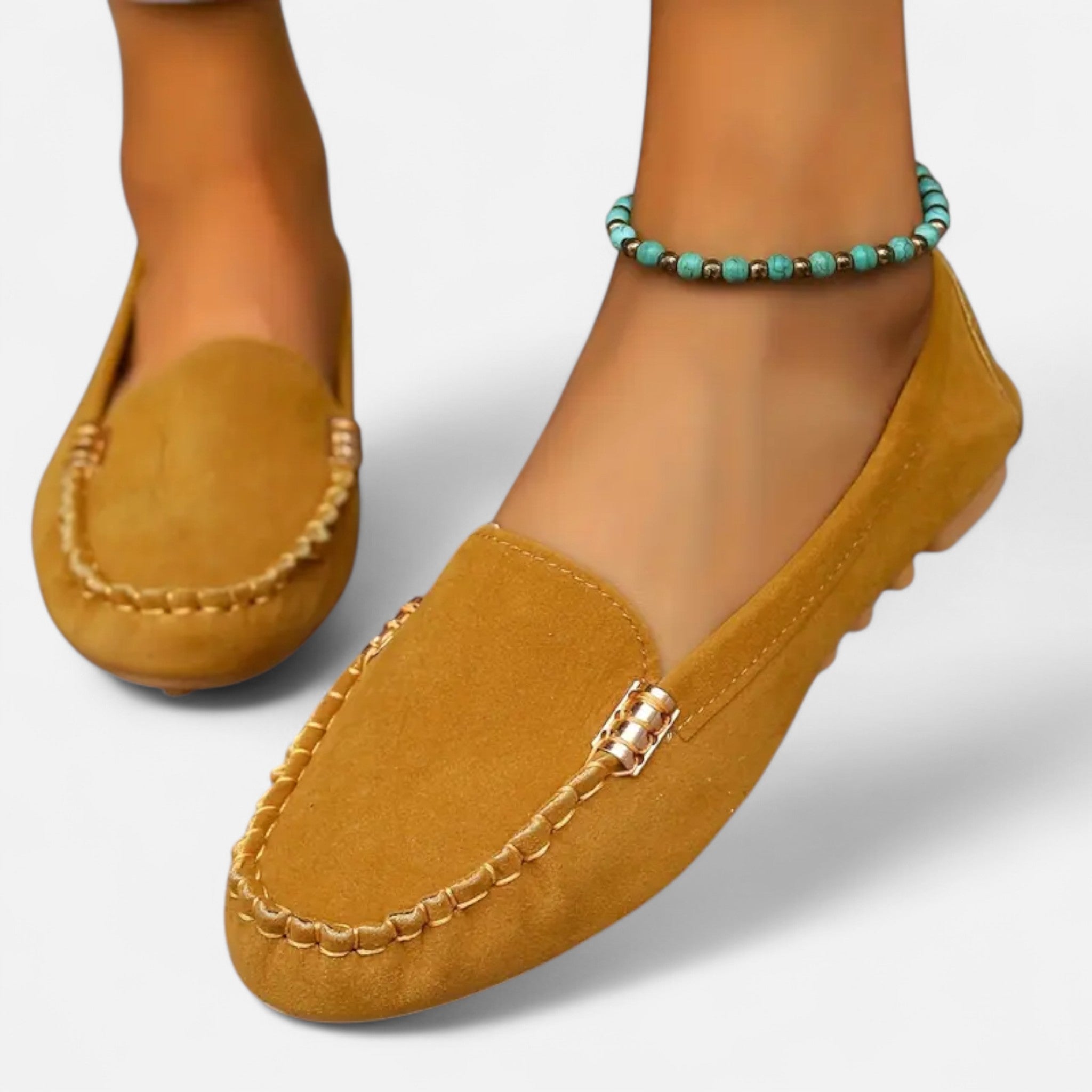 Valmonti | Women’s Loafers – Refined Metal Decor Elegance