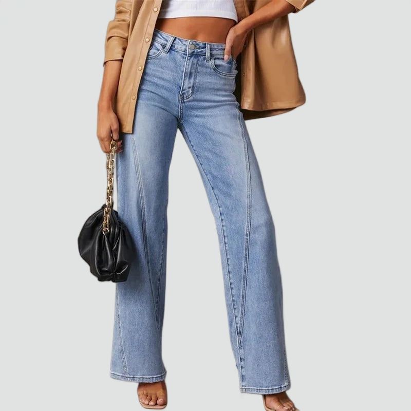 Women’s High-Waisted Wide Leg Jeans Relaxed Denim Trousers