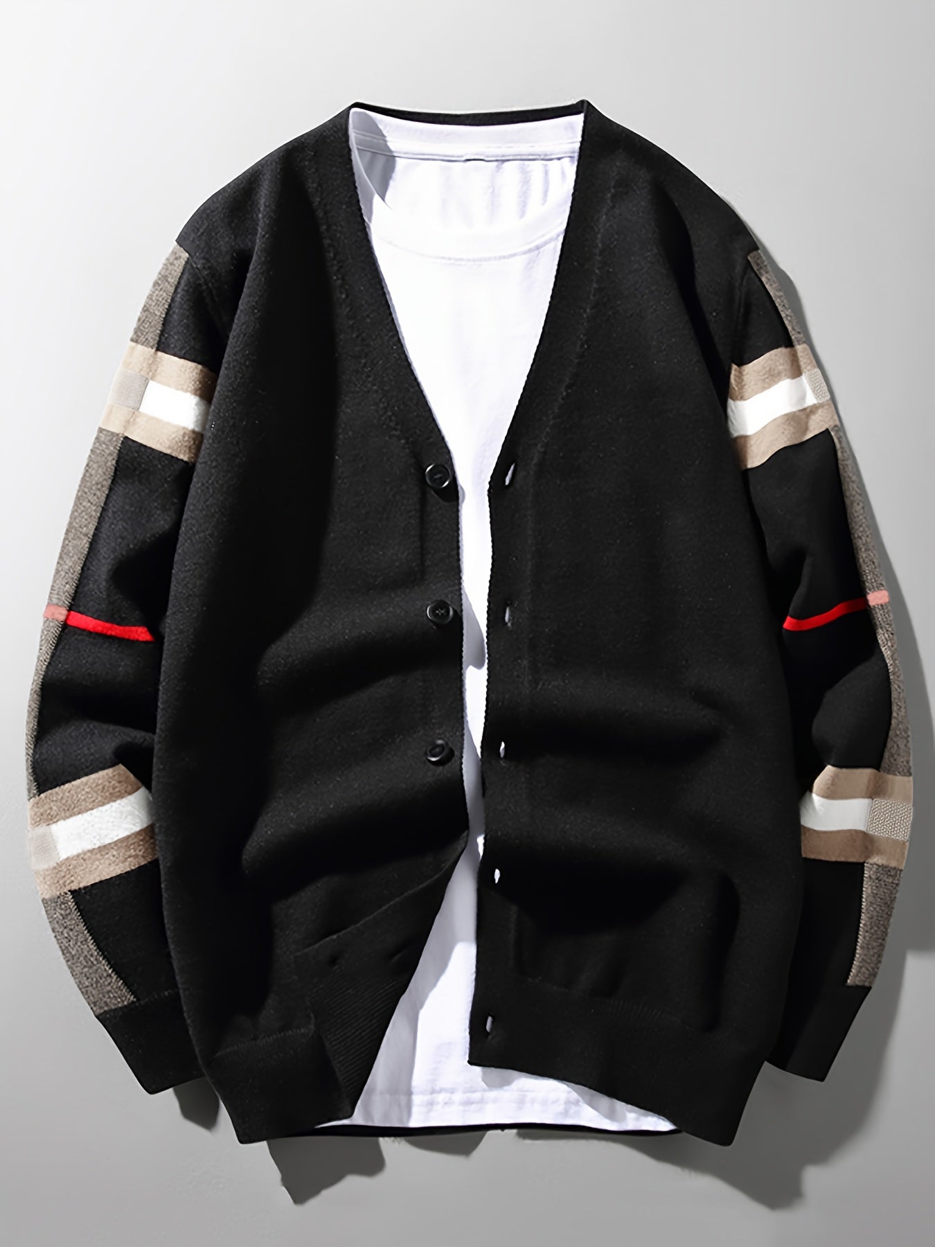 Cardigan Uomo in Lana con Bottoni – Maglia Artigianale a Vestibilità Regolare
