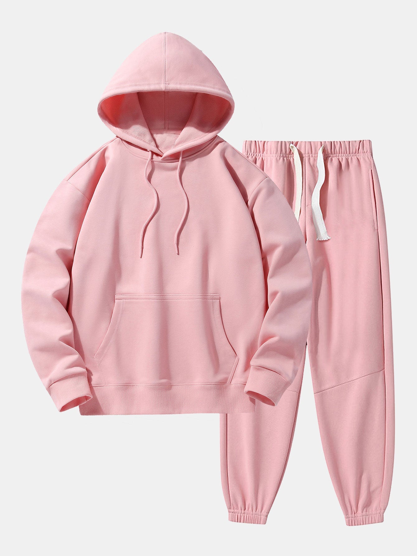 Men’s Heavyweight Drop-Shoulder Tracksuit – Relaxed Cotton Blend Hoodie and Joggers for Everyday Wear