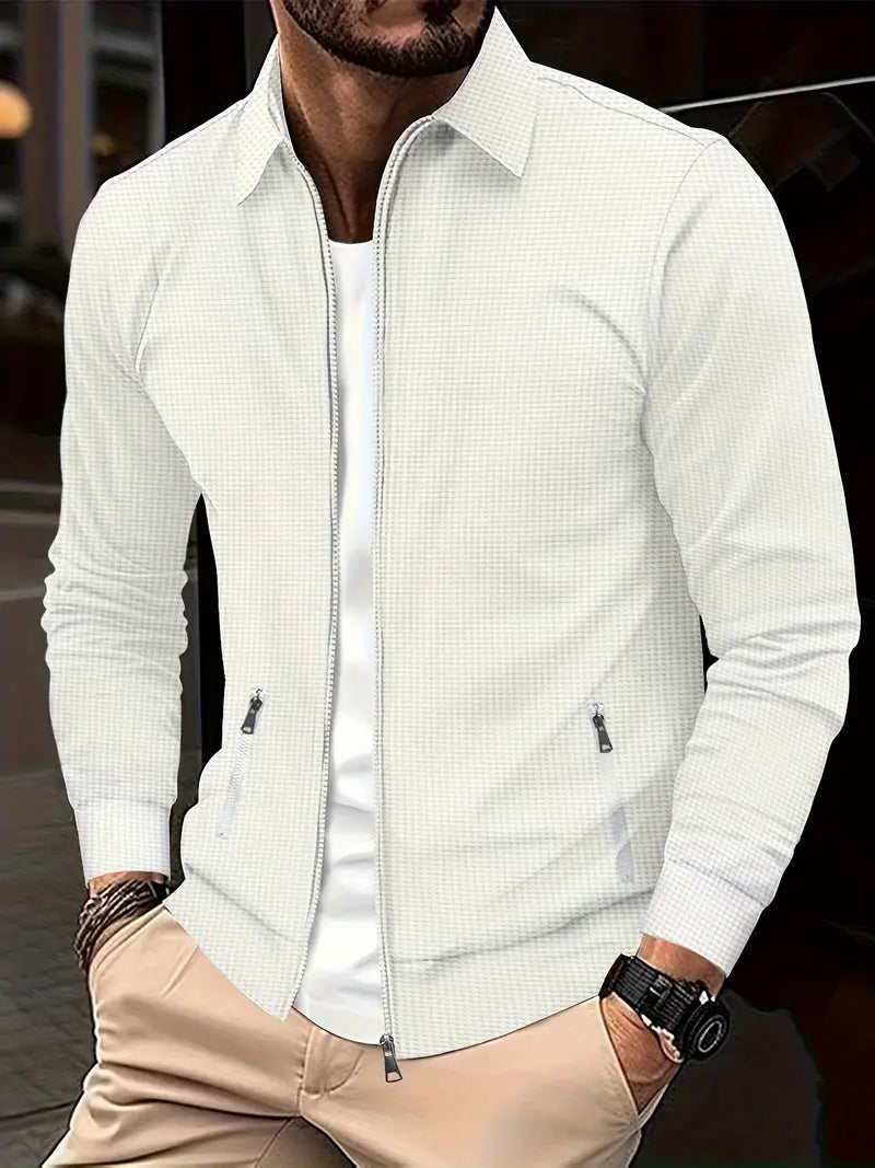 Men’s Zip-Up Shirt – Comfortable Stylish Durable Versatile Smart Casual Everyday Fit
