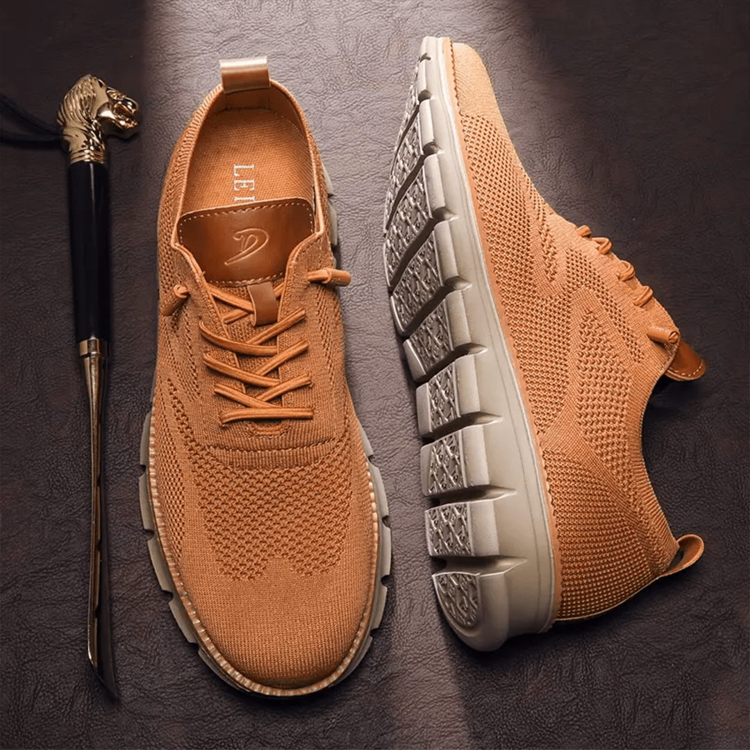Baskets respirantes en maille à lacets pour hommes - Chaussures décontractées amortissantes à semelles souples pour le quotidien