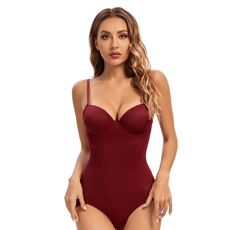 Dameformende bodystocking med bøjle, sømløs og glat shapewear