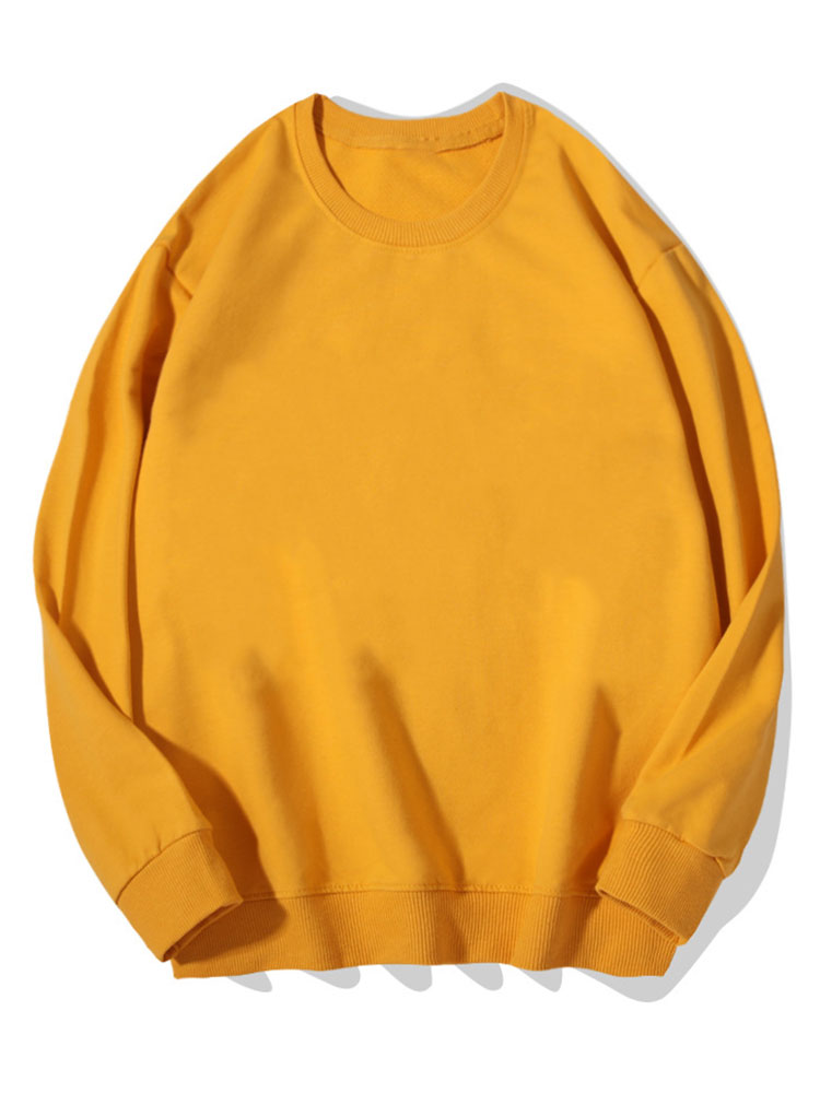 Men’s Basic Cotton Crew Neck Sweatshirt – Relaxed Fit Long Sleeve Casual Pullover for Everyday Wear