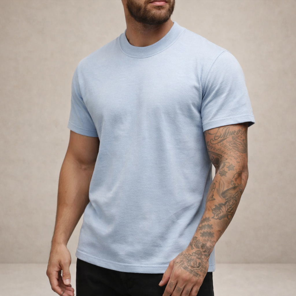 Men’s Slim Fit Crew Neck Essential Cotton T-Shirt