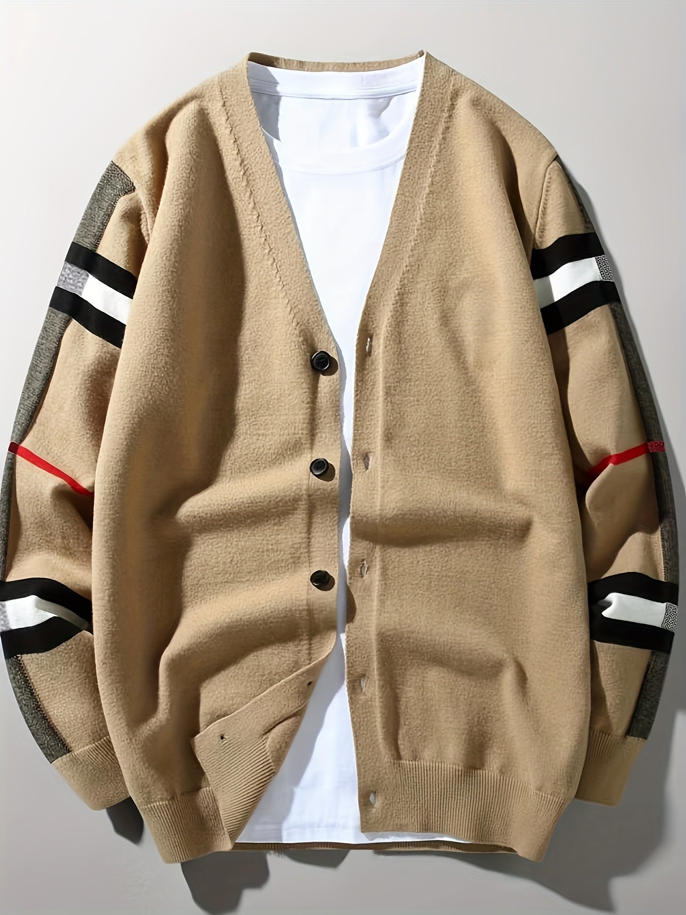 Cardigan Uomo in Lana con Bottoni – Maglia Artigianale a Vestibilità Regolare